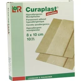 CURAPLAST Sårbandasje sensitiv 8x10 cm 1 m, 10 stk