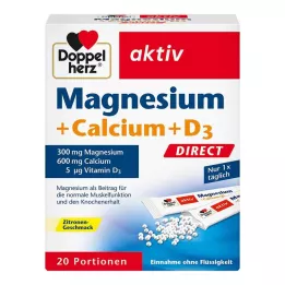 DOPPELHERZ Magnesium+kalsium+D3 DIRECT Pellets, 20 stk