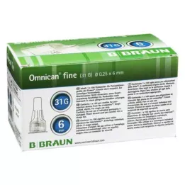 OMNICAN fin Pen Cannula 31 G 0,25x6 mm, 100 stk