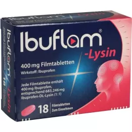 IBUFLAM-Lysin 400 mg filmdrasjerte tabletter, 18 stk