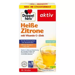 DOPPELHERZ varmt sitron vitamin C+sinkgranulat, 10 stk