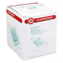 MULLKOMPRESSEN 10x10 cm steril 12x, 40X2 St