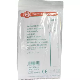 WATTESTÄBCHEN Tre 15 cm 4-5 mm med bomullshode, 100 stk