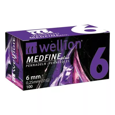 WELLION MEDFINE pluss pennenåler 6 mm, 100 stk WELLION MEDFINE pluss pennenåler 6 mm, 100 stk