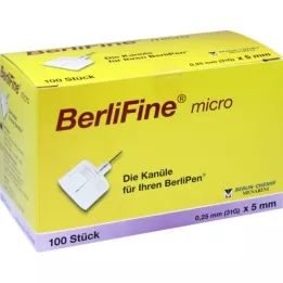 BERLIFINE mikrokanyler 0,25x5 mm, 100 stk