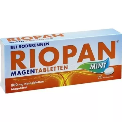 RIOPAN Magetabletter Mint 800 mg tyggetabletter, 20 stk