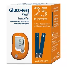 GLUCO TEST Plus blodsukkerstrimler, 25 stk
