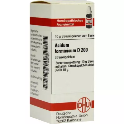 ACIDUM FORMICICUM D 200 globuler, 10 g ACIDUM FORMICICUM D 200 globuler, 10 g