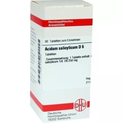 ACIDUM SALICYLICUM D 6 tabletter, 80 stk