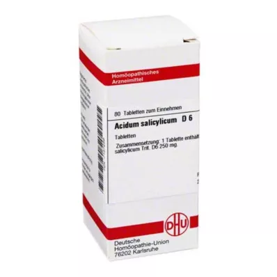 ACIDUM SALICYLICUM D 6 tabletter, 80 stk ACIDUM SALICYLICUM D 6 tabletter, 80 stk