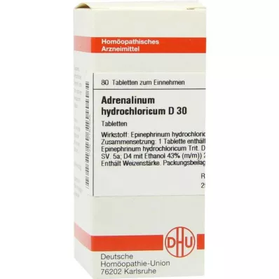 ADRENALINUM HYDROCHLORICUM D 30 tabletter, 80 stk ADRENALINUM HYDROCHLORICUM D 30 tabletter, 80 stk