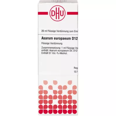 ASARUM EUROPAEUM D 12 Fortynning, 20 ml