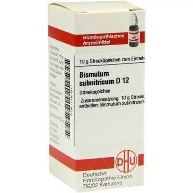 BISMUTUM SUBNITRICUM D 12 globuler, 10 g