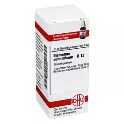 BISMUTUM SUBNITRICUM D 12 globuler, 10 g BISMUTUM SUBNITRICUM D 12 globuler, 10 g