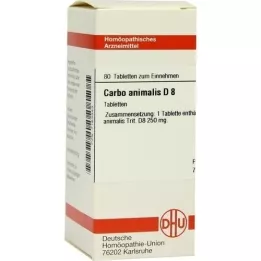 CARBO ANIMALIS D 8 tabletter, 80 stk