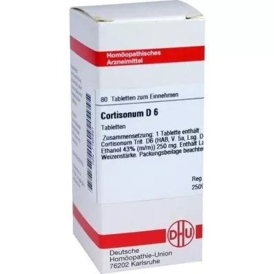 CORTISONUM D 6 tabletter, 80 stk