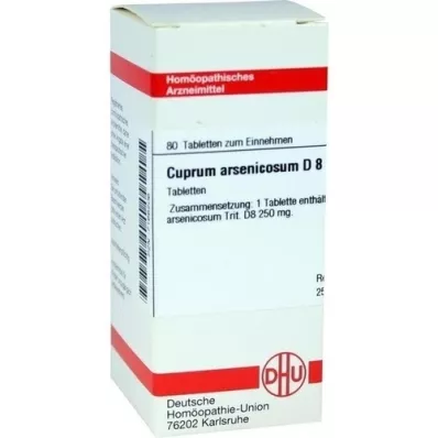 CUPRUM ARSENICOSUM D 8 tabletter, 80 stk