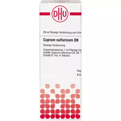 CUPRUM SULFURICUM D 6 Fortynning, 20 ml