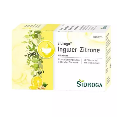 SIDROGA Wellness Ingefær Sitron Te Filterpose, 20X2.0 g