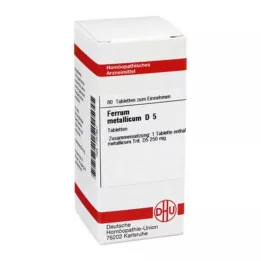 FERRUM METALLICUM D 5 tabletter, 80 stk