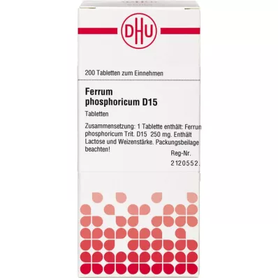 FERRUM PHOSPHORICUM D 15 tabletter, 200 stk