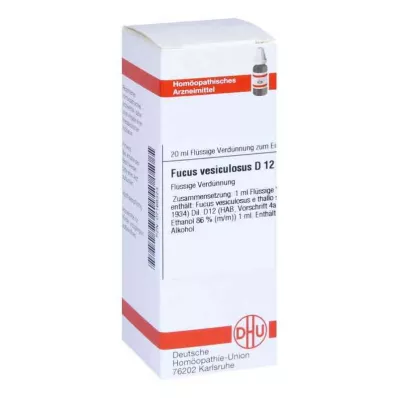 FUCUS VESICULOSUS D 12 Fortynning, 20 ml
