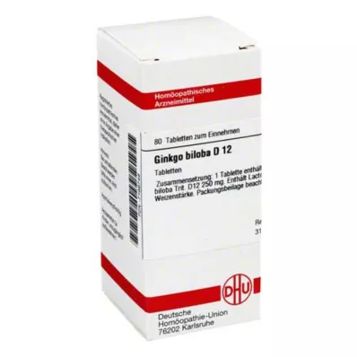 GINKGO BILOBA D 12 tabletter, 80 stk