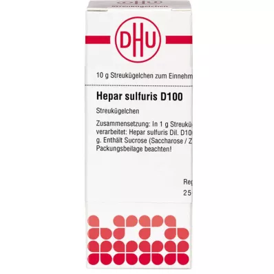 HEPAR SULFURIS D 100 globuler, 10 g