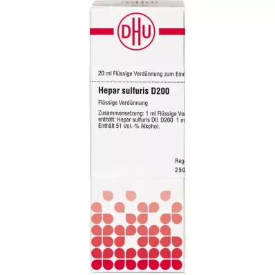 HEPAR SULFURIS D 200-fortynning, 20 ml