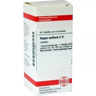 HEPAR SULFURIS C 6 tabletter, 80 stk