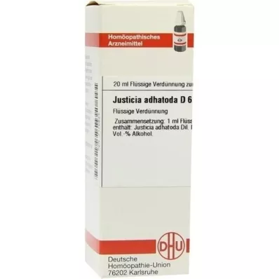 JUSTICIA adhatoda D 6 Fortynning, 20 ml