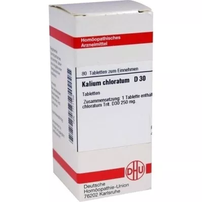 KALIUM CHLORATUM D 30 tabletter, 80 stk