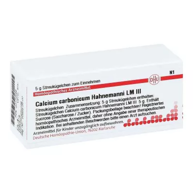 CALCIUM CARBONICUM Hahnemanni LM III Globuler, 5 g CALCIUM CARBONICUM Hahnemanni LM III Globuler, 5 g