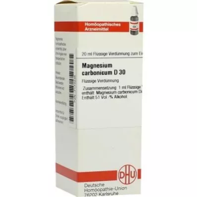 MAGNESIUM CARBONICUM D 30 Fortynning, 20 ml MAGNESIUM CARBONICUM D 30 Fortynning, 20 ml