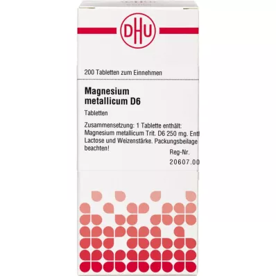 MAGNESIUM METALLICUM D 6 tabletter, 200 stk