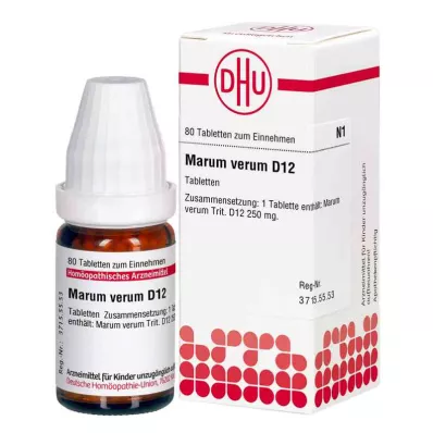 Marum Verum D12 tabletter (80 stk) Marum Verum D12 tabletter (80 stk)