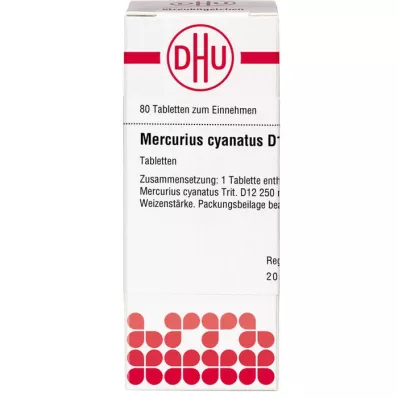MERCURIUS CYANATUS D 12 tabletter, 80 stk