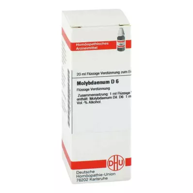 MOLYBDAENUM D 6 Fortynning, 20 ml MOLYBDAENUM D 6 Fortynning, 20 ml