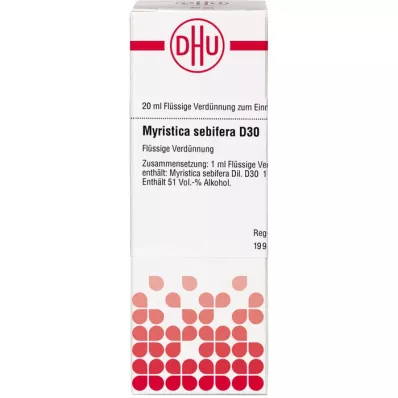 MYRISTICA SEBIFERA D 30 Fortynning, 20 ml