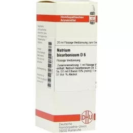 NATRIUM BICARBONICUM D 6 Fortynning, 20 ml