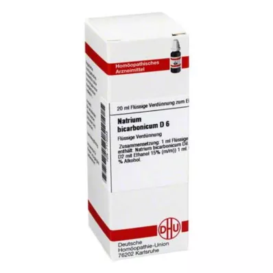 NATRIUM BICARBONICUM D 6 Fortynning, 20 ml NATRIUM BICARBONICUM D 6 Fortynning, 20 ml