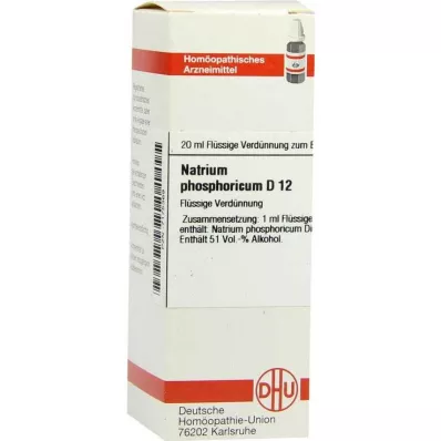 NATRIUM PHOSPHORICUM D 12 Fortynning, 20 ml NATRIUM PHOSPHORICUM D 12 Fortynning, 20 ml