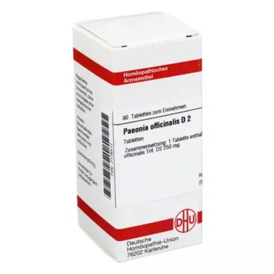 PAEONIA OFFICINALIS D 2 tabletter, 80 stk