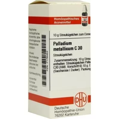 PALLADIUM METALLICUM C 30 globuler, 10 g
