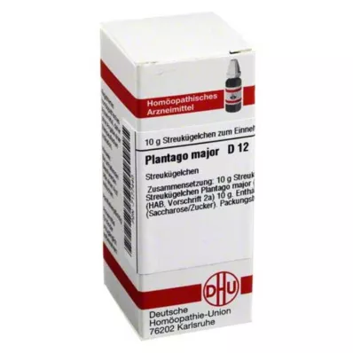 PLANTAGO MAJOR D 12 globuler, 10 g PLANTAGO MAJOR D 12 globuler, 10 g