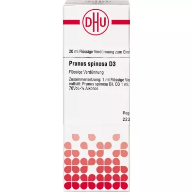 PRUNUS SPINOSA D 3 Fortynning, 20 ml