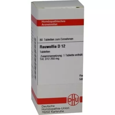 RAUWOLFIA D 12 tabletter, 80 stk