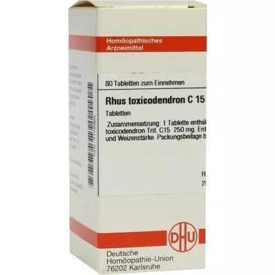 RHUS TOXICODENDRON C 15 tabletter, 80 stk