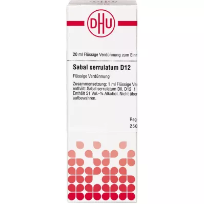 SABAL SERRULATUM D 12 Fortynning, 20 ml