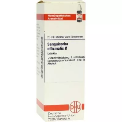 SANGUISORBA OFFICINALIS grunntinktur, 20 ml SANGUISORBA OFFICINALIS grunntinktur, 20 ml